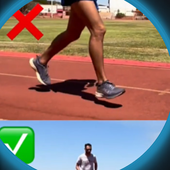 Comparativo de postura de corrida